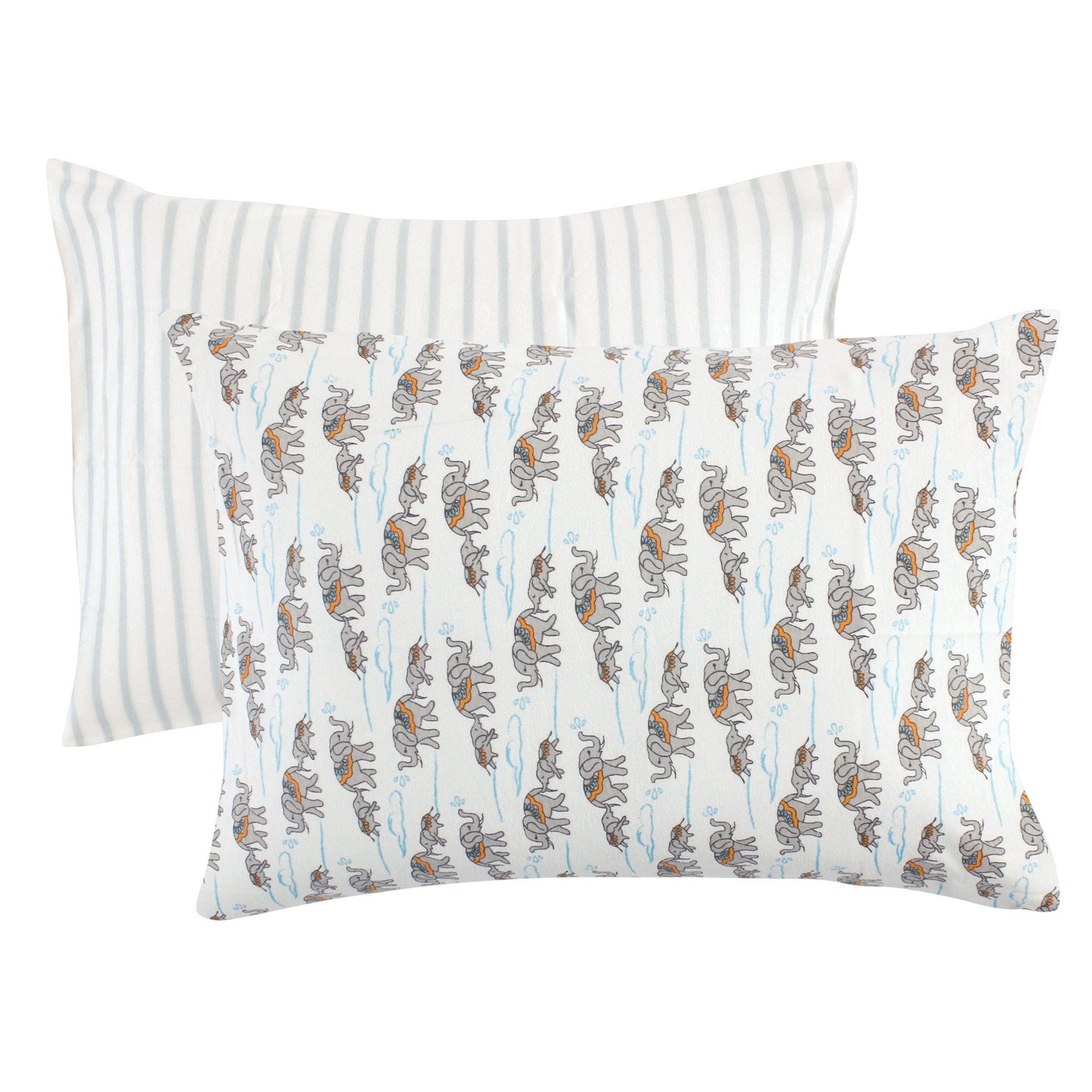 Touched By Nature Unisex Baby And Toddler Organic Cotton Toddler Pillowcase, Elephants, One Size