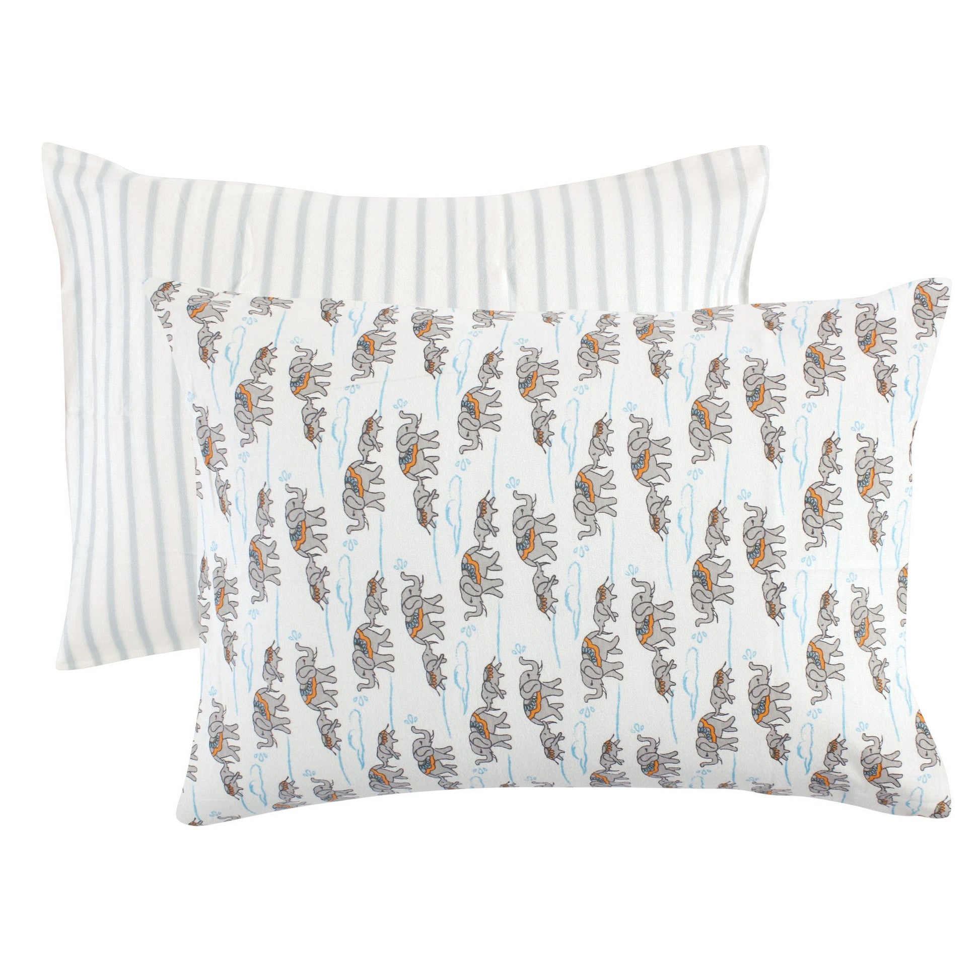 Touched By Nature Unisex Baby And Toddler Organic Cotton Toddler Pillowcase, Elephants, One Size