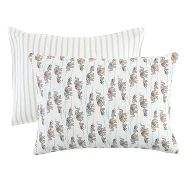 Touched By Nature Unisex Baby And Toddler Organic Cotton Toddler Pillowcase, Elephants, One Size