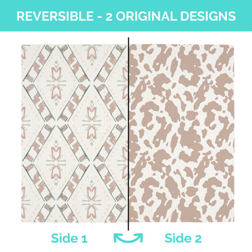 Jumpoff Jo Baby Play Mat - Large Folding Foam Play Mat For Infants, Babies, Toddlers, Waterproof, Double-Sided (70' X 59') - W