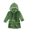 Hudson Baby Unisex Baby Plush Animal Face Bathrobe, Dinosaur, 0-9 Months