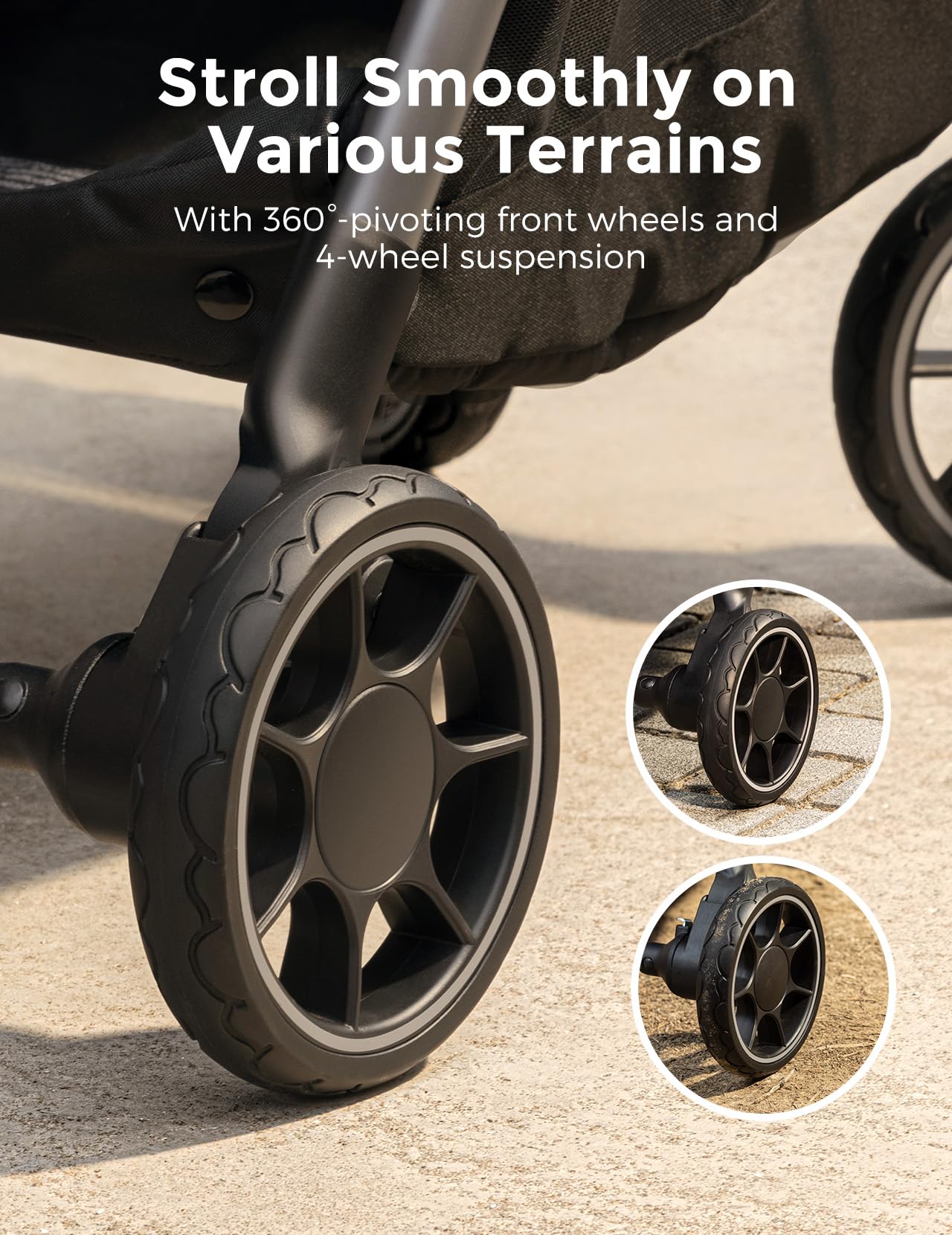 Momcozy Clickgo Lightweight Stroller, Compact Travel Stroller For Airplane With One-Click Fold, Baby Stroller And Toddler Stroll