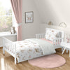 Sweet Jojo Designs Blush Pink, Mint Green and White Boho Watercolor Woodland Deer Floral Girl Toddler Kid Childrens Bedding Set