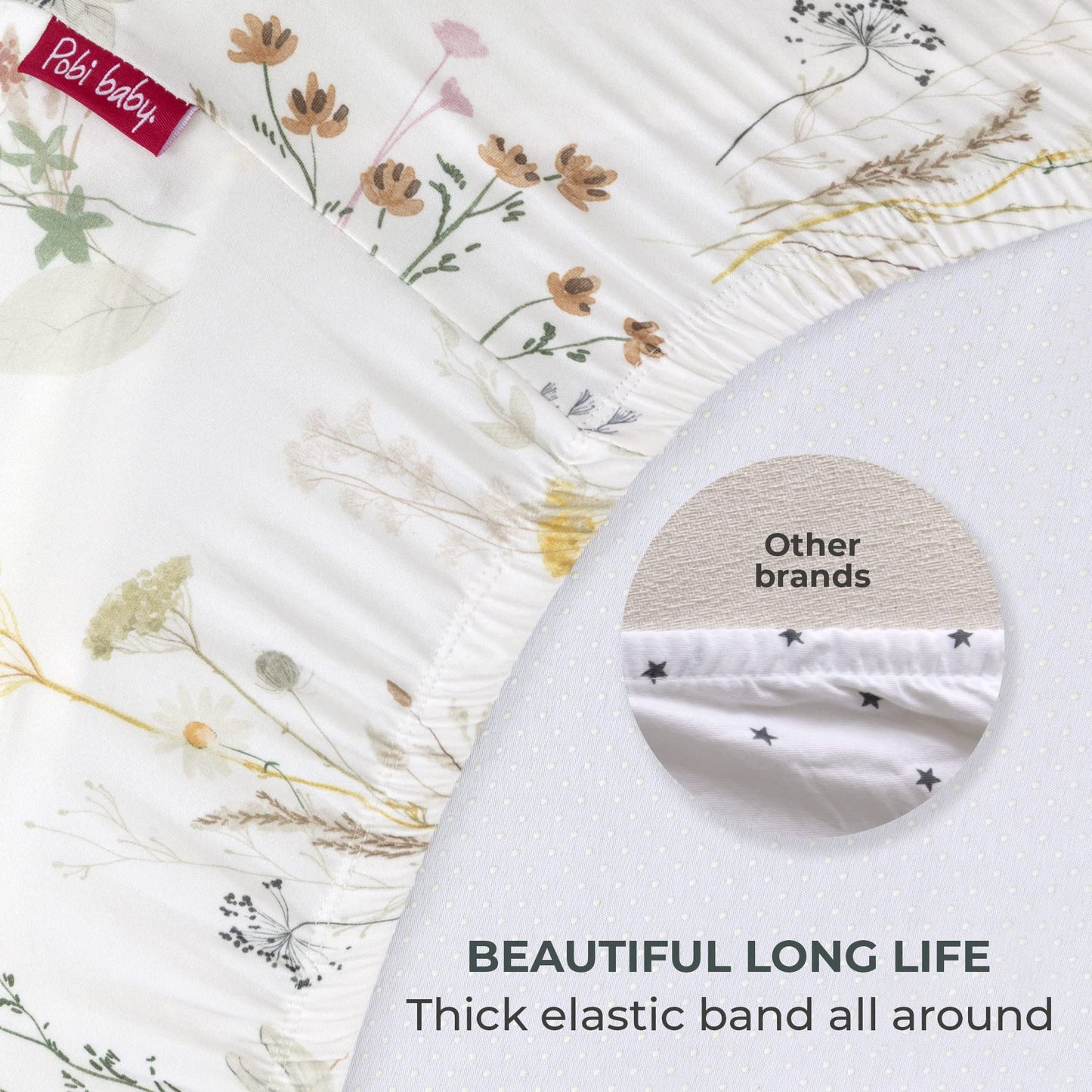 Pobibaby - 2 Pack Premium Pack N Play Sheets Fitted For Standard Pack And Plays And Mini Cribs - Ultra-Soft Jersey Knit, Stylish