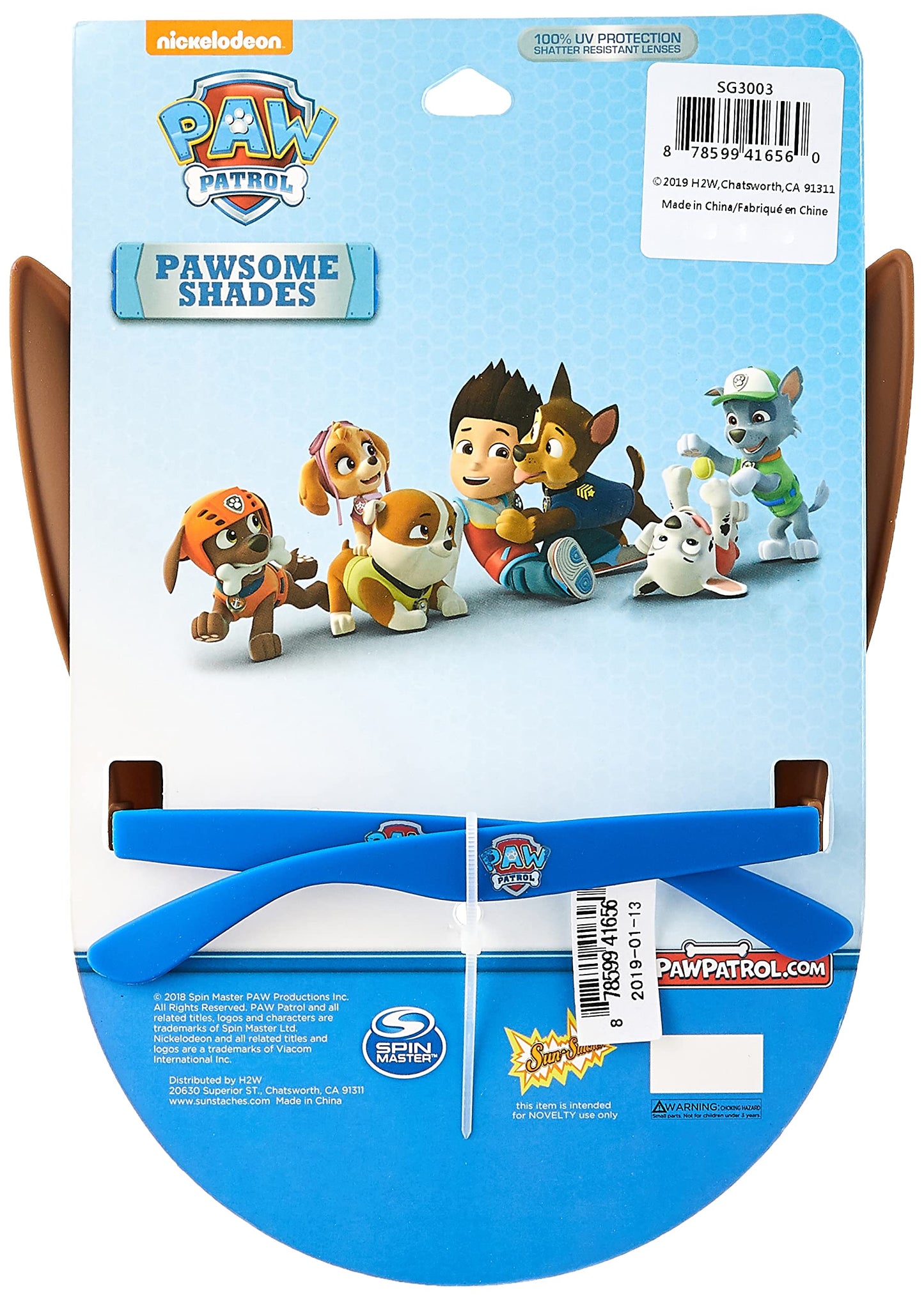 Sun-Staches Paw Patrol Official Chase Sunglasses Costume Accessory, UV400 One Size Fits Most Kids