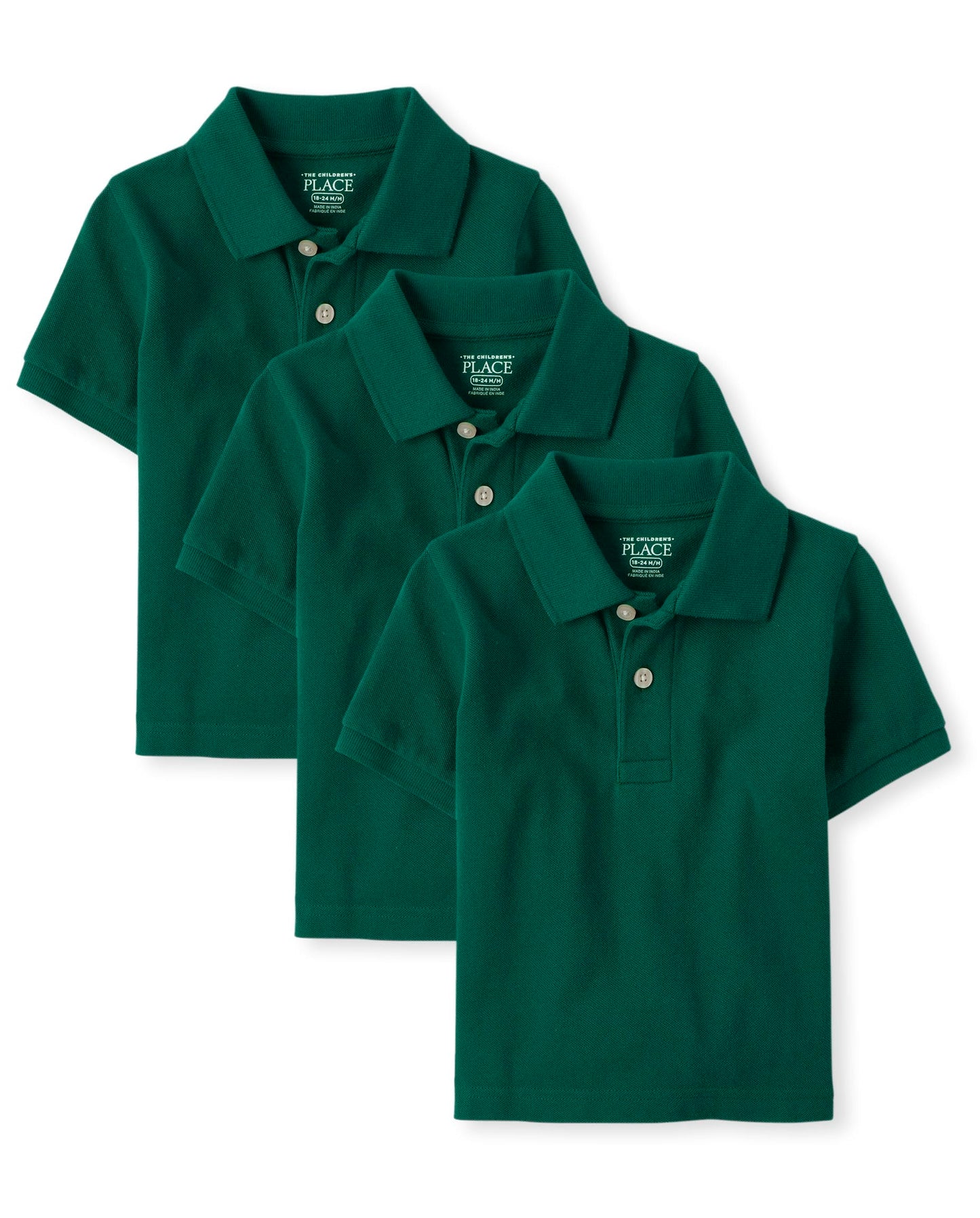 The Children'S Place,Baby Boys,Multipack Short Sleeve Pique Polos,Spruceshad 3-Pack,18 Months-24 Months