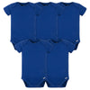 Gerber Baby 5 Pack Onesies Multi-Packs Bundle Interlock 180 Gsm, Blue, 6-9 Months