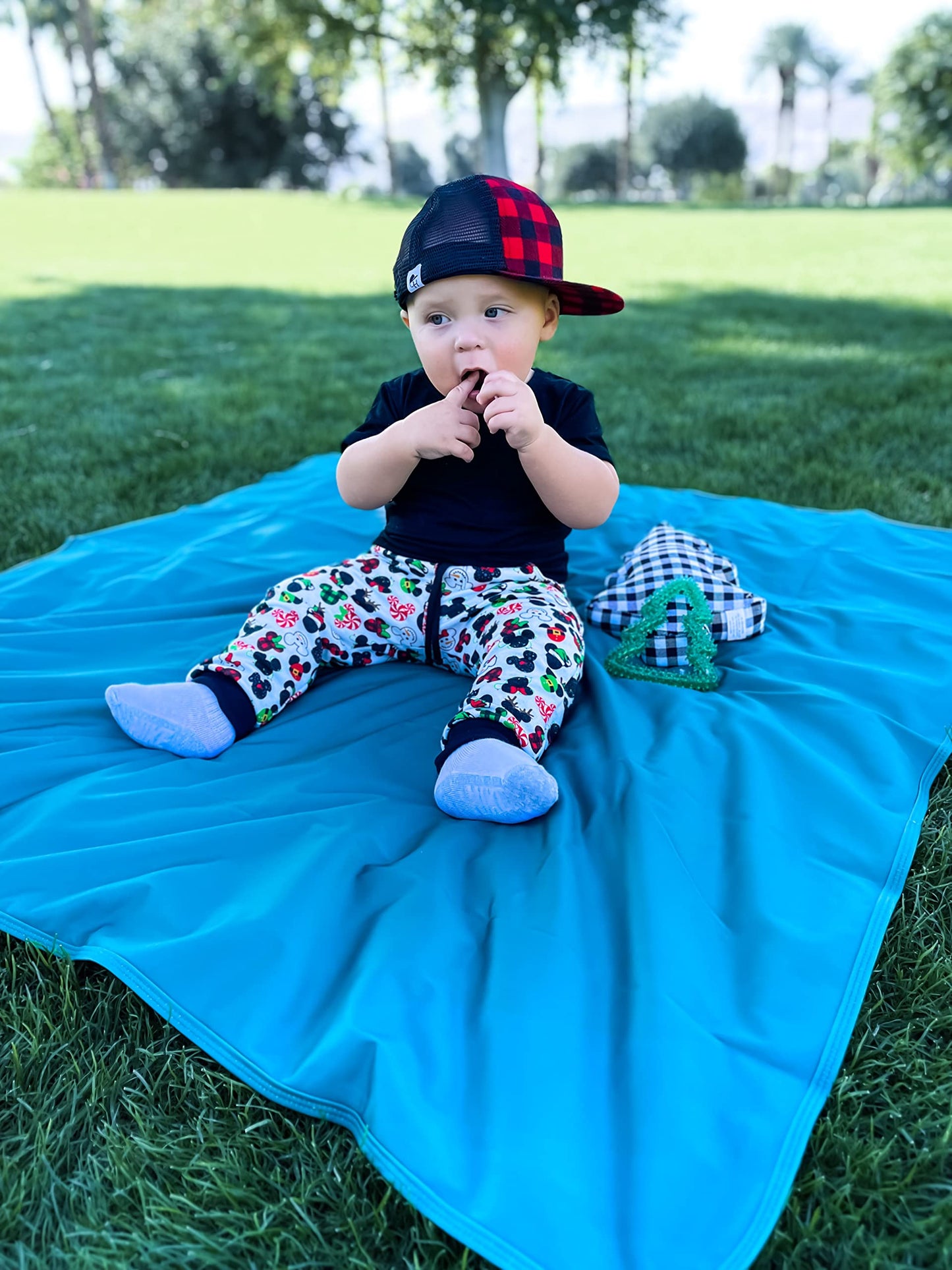 Bapronbaby Minimalist Dusty Blue Splash Mat - Waterproof Catch-All For Under High Chairs, Floors, Tables, Playtime Or Arts & Cra