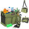 FifthStart Wearable Cleaning Caddy For Cleaning Supplies with Shoulder Strap, Removable Waist Strap, and Handle (Green, Small)
