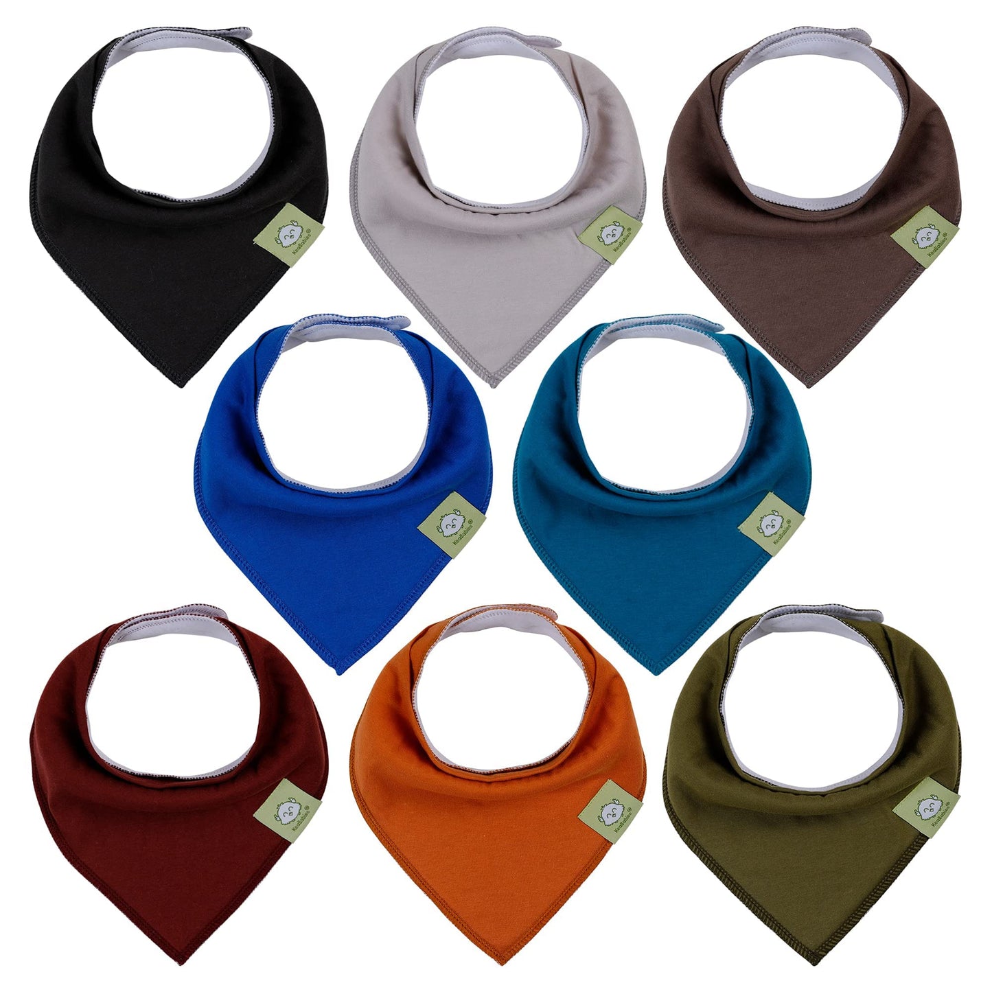 8-Pack Organic Baby Bandana Drool Bibs - Stylish Unisex Bandana Bibs - Super Absorbent Bandana Drool Bibs - Gentle Teething Bibs