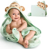 Hooded Baby Towels For Newborn Toddler Boys Girl 35X35 Inches - Mint Green Soft Bamboo Bath Towel With Hood - Baby Essentials In