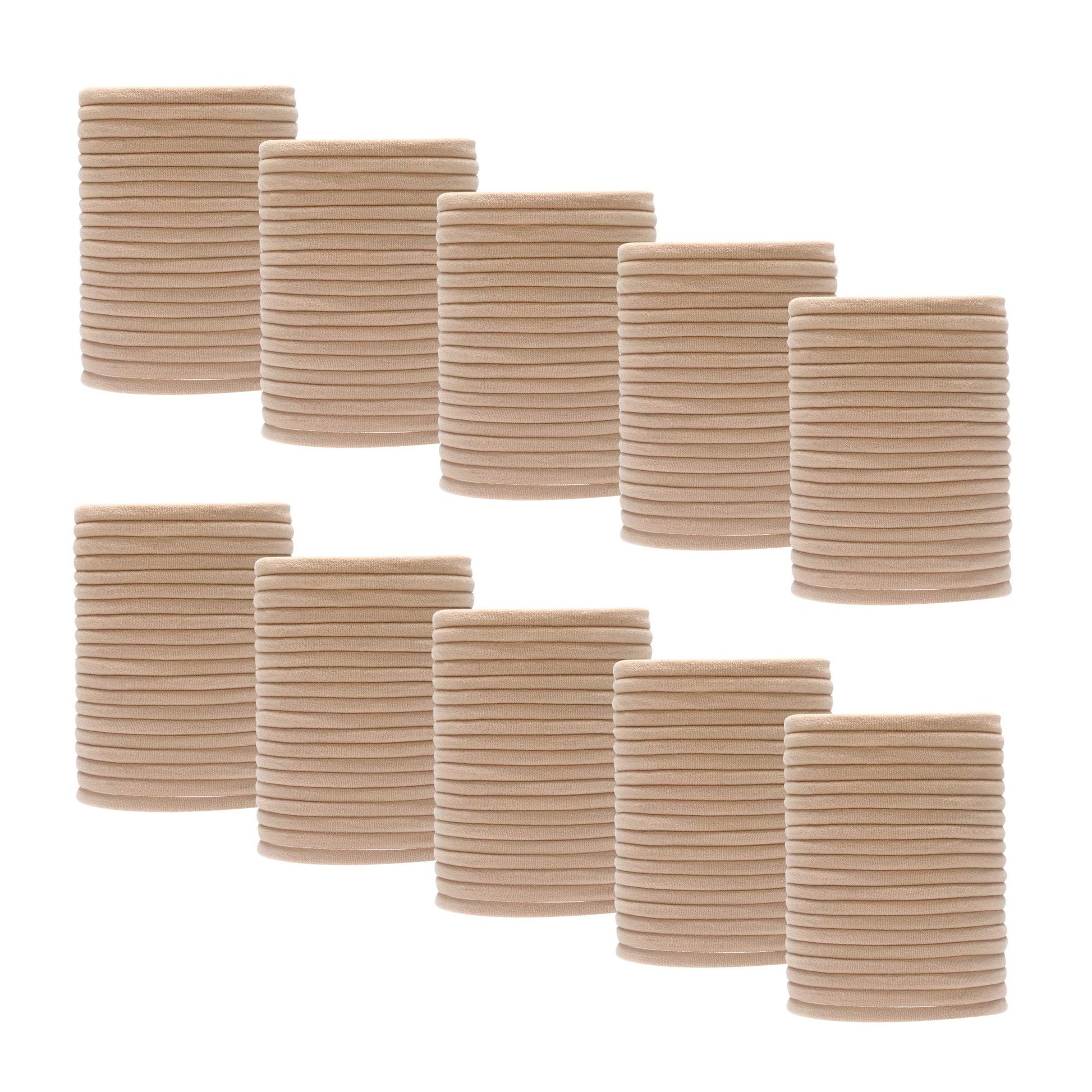Insowni 200 Pack Bulk Wholesale Super Soft Stretchy Diy Nylon Headbands Hair Bands For Baby Girls One Size Fits All (Khaki)