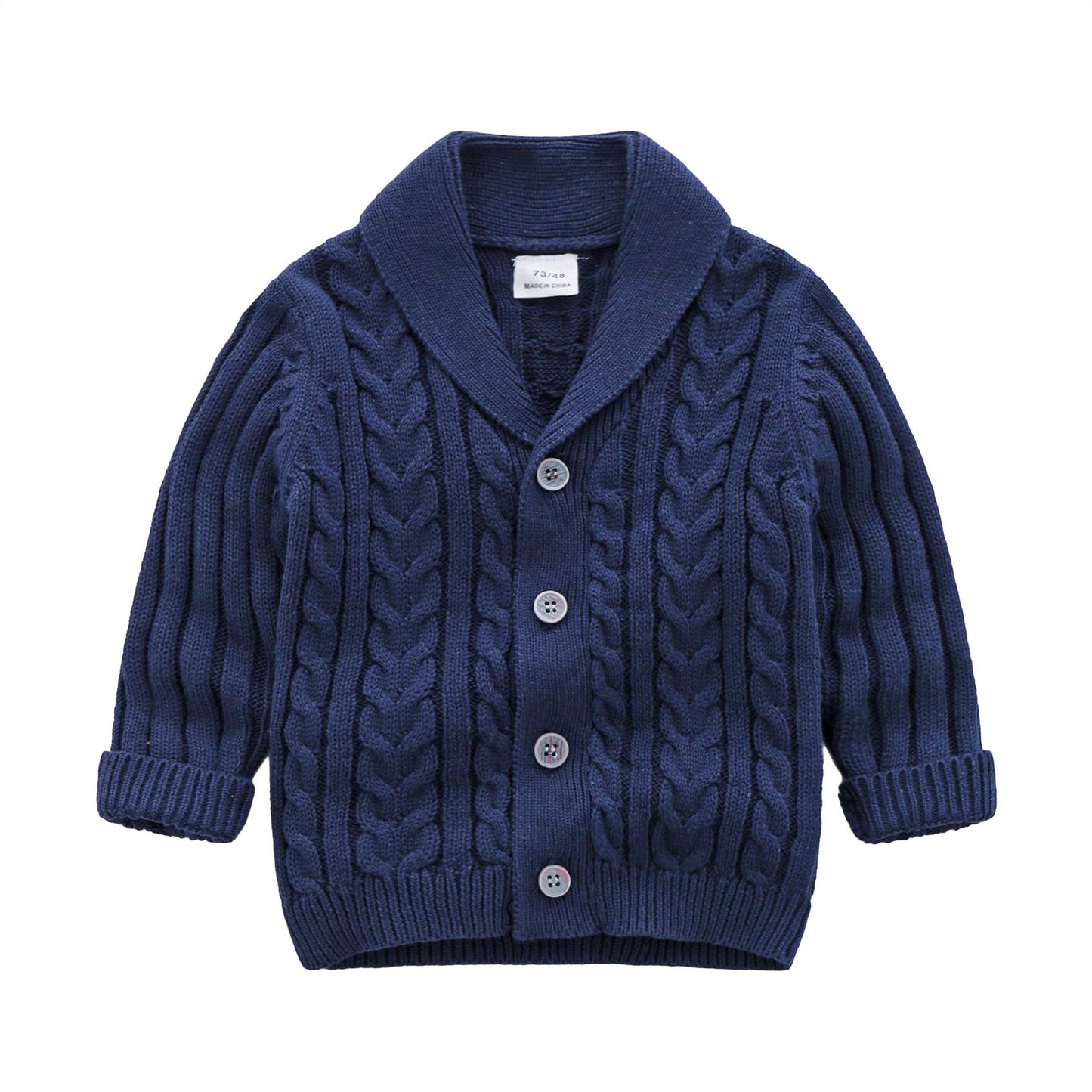 Feidoog Infant Baby Boys Cardigan Crochet Sweater V-Neck,Toddler Knit Button Up Knitted Pattern Pullover Sweatshirt,Blue,6-12M