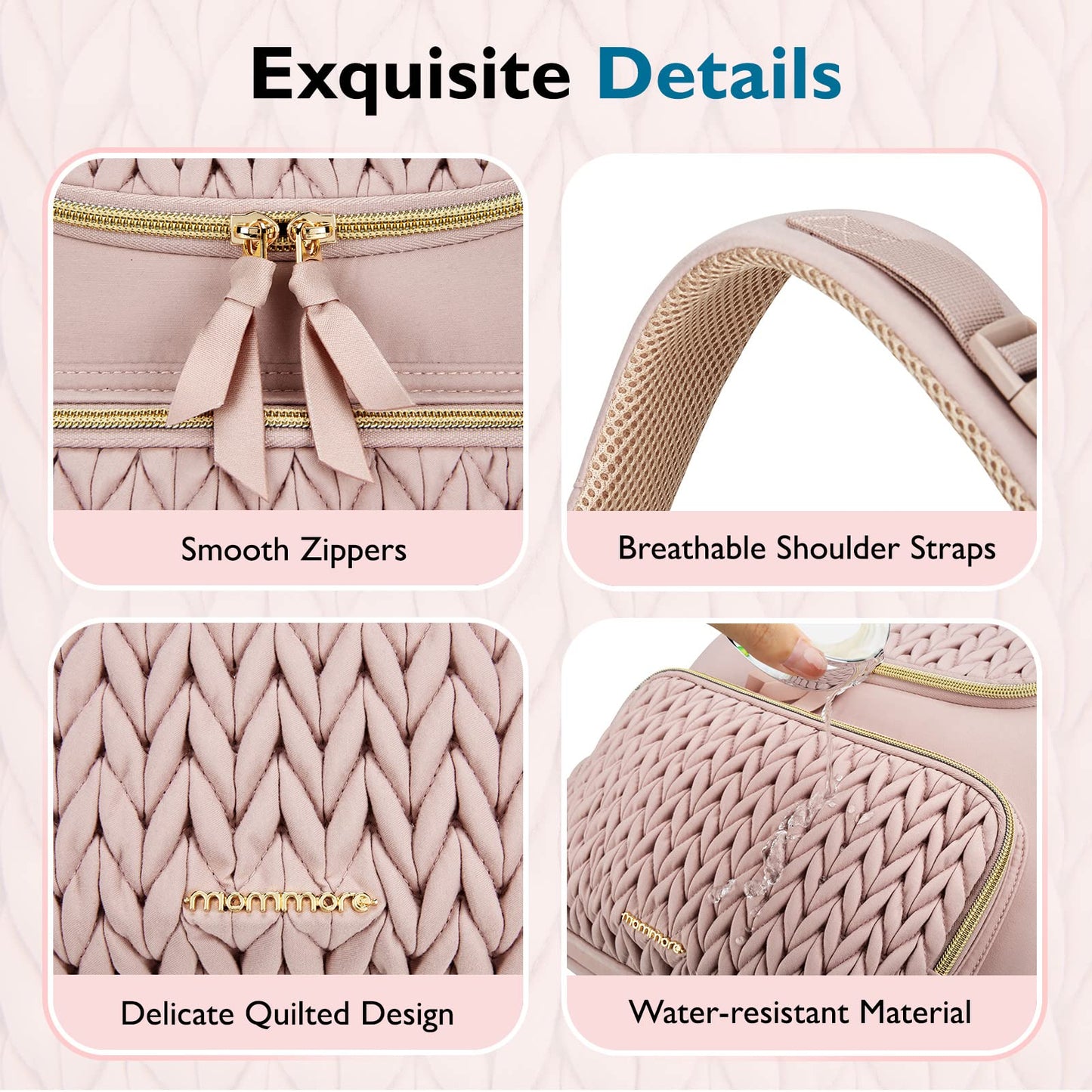 Mommore Diaper Bag Small Diaper Backpack Stylish Newborn Baby Mini Maternity Bags Travel Backpacks With Insulated Pockets, Chang