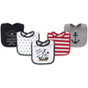 Hudson Baby Unisex Baby Cotton Bibs, Pirate Ship, One Size