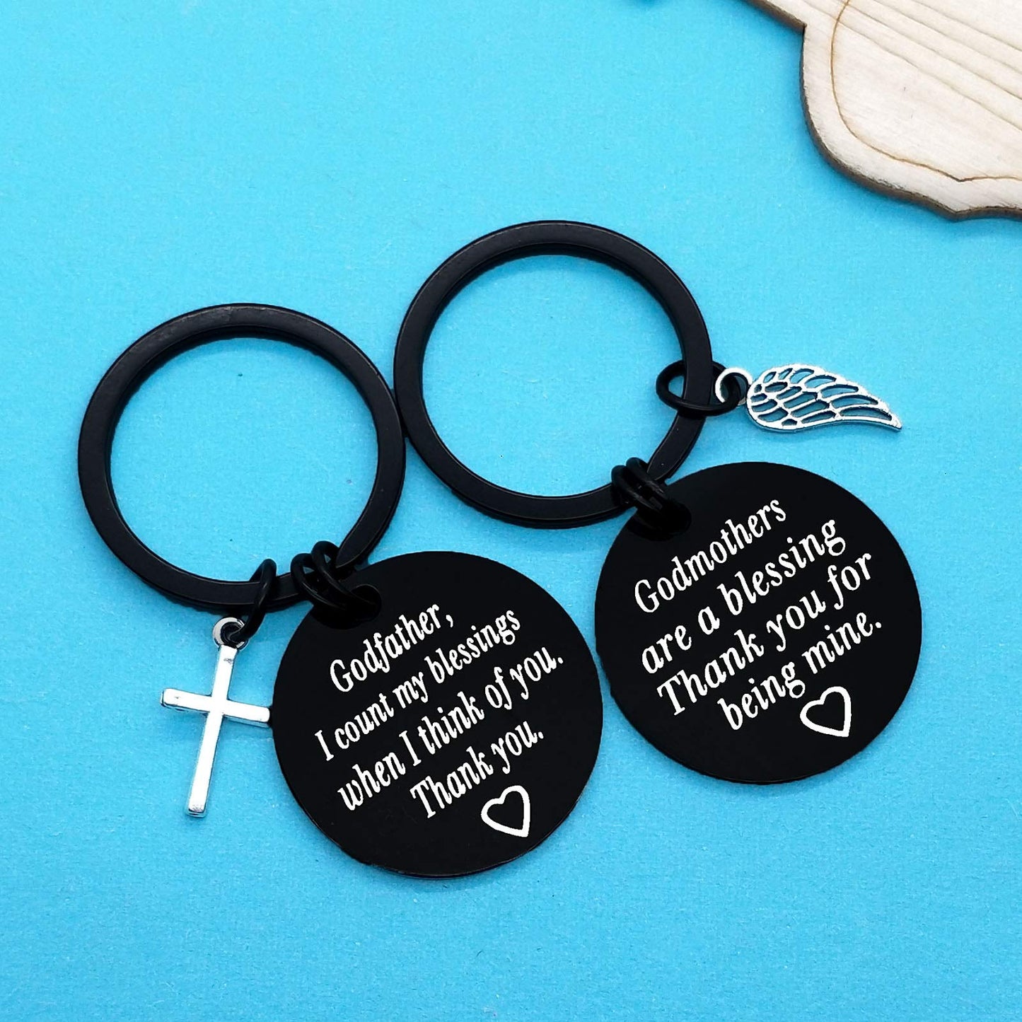 Xiahuyu Godparents Gifts From Godchild Godmother Gifts Godfather Keychain Christening Gifts For Godmother Godfather First Commun