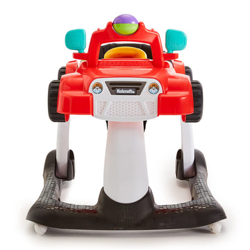 Kolcraft 4X4-2-In-1 Infant And Baby Push Walker With Wheels, Seated Or Walk-Behind Design, Steering Wheel With Lights And Car So