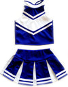 Total 2550 Little Girls' Cheerleader Cheerleading Outfit Uniform Costume Cosplay Blue/White (L / 8-10)