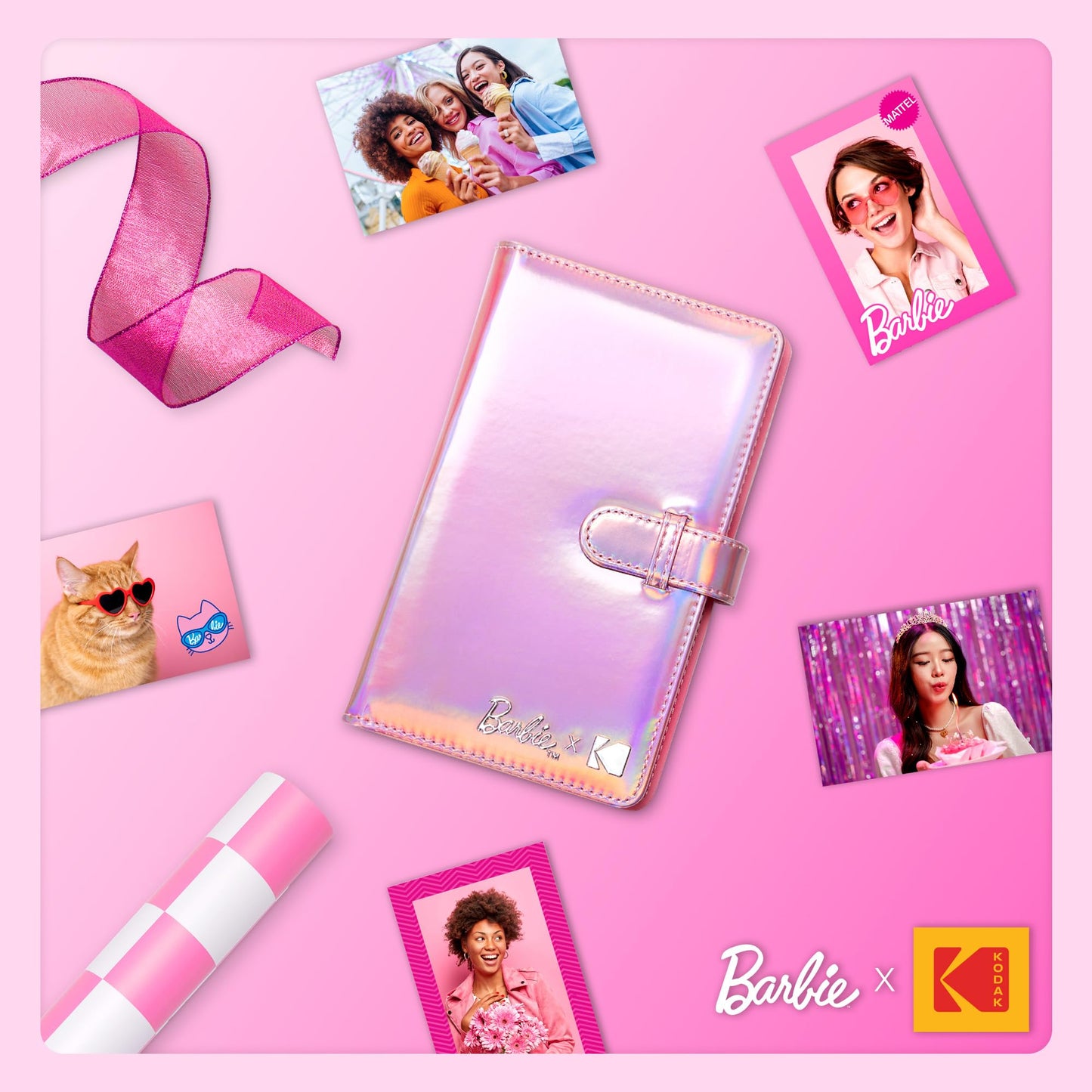 Kodak X Barbie 96-Pocket Photo Album For Barbie Instant 2X3 Zink Zero Ink Photo Paper