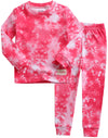Vaenait Baby Kids Boys Girls Sleepwear Pajamas 2Pcs Set Tiedye-Coral-243 2Xl