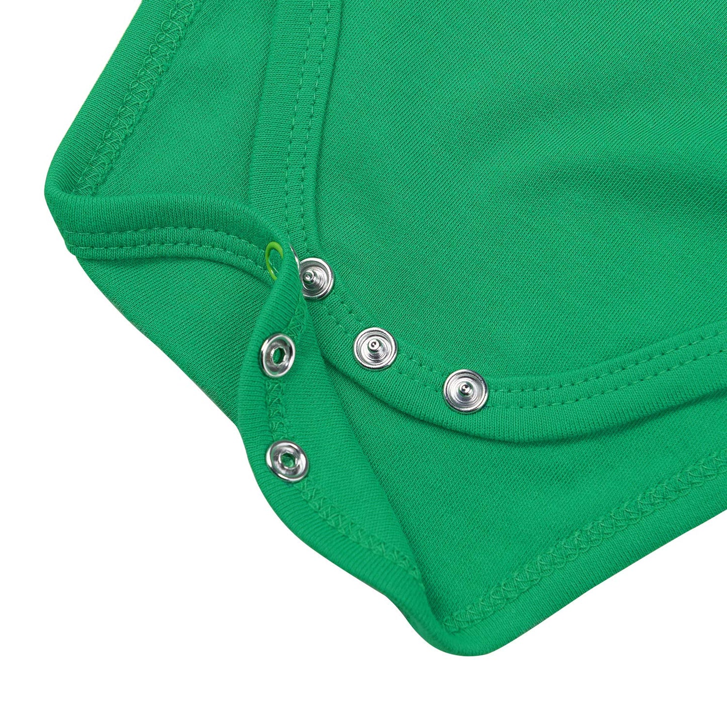 Romperinbox Unisex Solid Baby Bodysuit 0-24 Months (Green Long Sleeve, 6-9 Months)