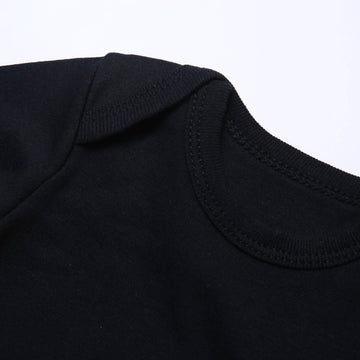 Defahn Baby Bodysuit Pack 2 Long Sleeve Onesie For Newborn Boys Girls Black 6-9 Months