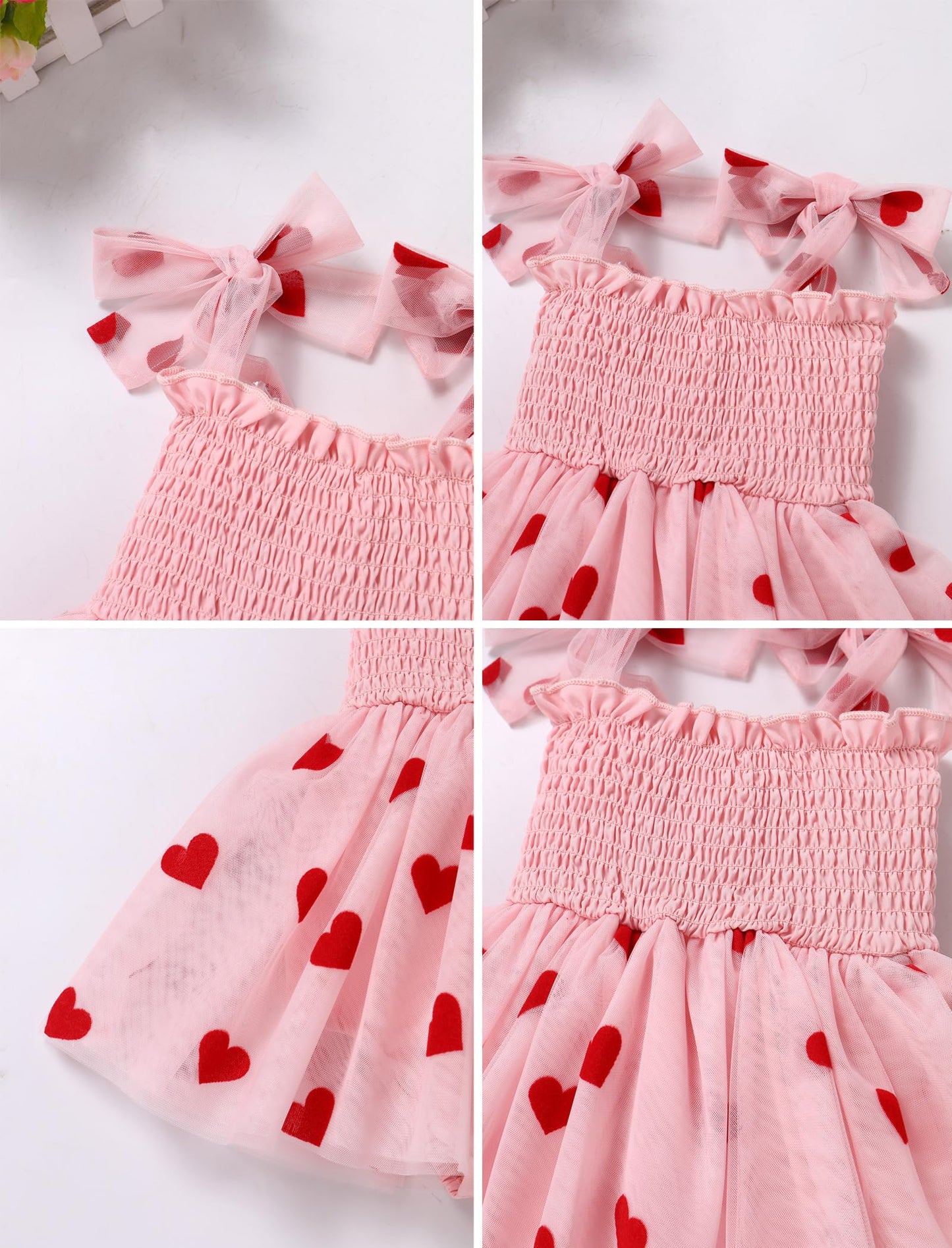 Imekis First Valentines Day Baby Girl Outfit: Toddler Valentines Day Dress Romper Headband Infant Cupid Photoshoot Newborn Tulle