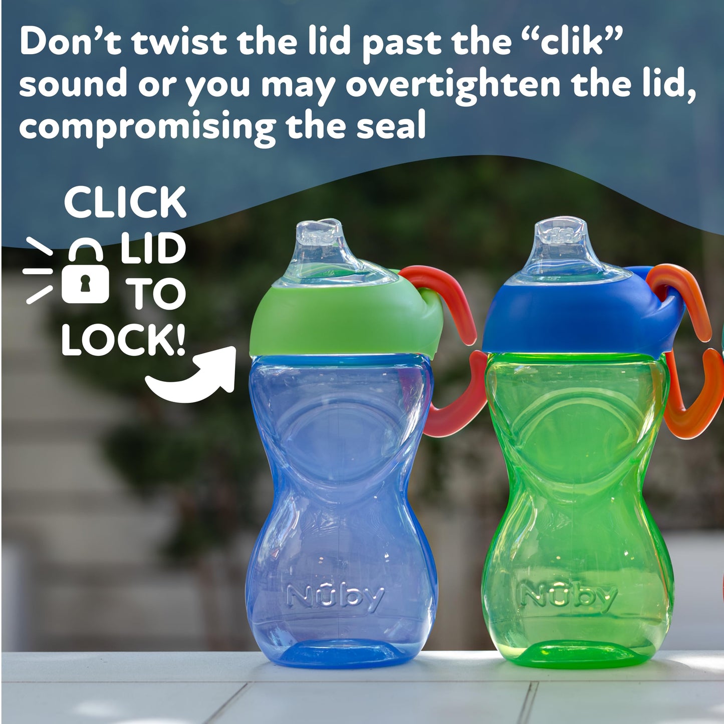 Nuby No-Spill Clik-It Soft Spout Sippy Cup With Carabiner Clip - (3-Pack) 10 Oz - Baby Sippy Cup For 6+ Month Old With Easy Grip