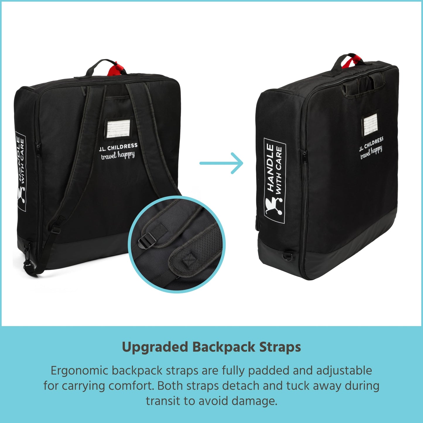 J.L. Childress Padded Compact Stroller Travel Bag