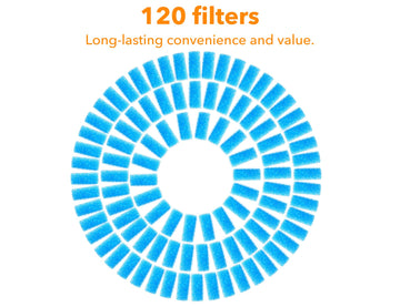 120-Pack Of Premium Baby Nasal Aspirator Hygiene Filters, Replacement For Nosefrida Nasal Aspirator Filter, Bpa, Phthalate & Lat