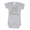Bump And Beyond Designs Baby Girls Surprise Pregnancy Announcement For Grandparents Little Blessing Leotard Heather Grey, 0-3 Mo