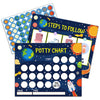 Outer Space Potty Training Sticker Chart, 20 Potty Charts With 432 Round Stickers & 1 Instruction Sheet, Potty Reward Sticker Ch