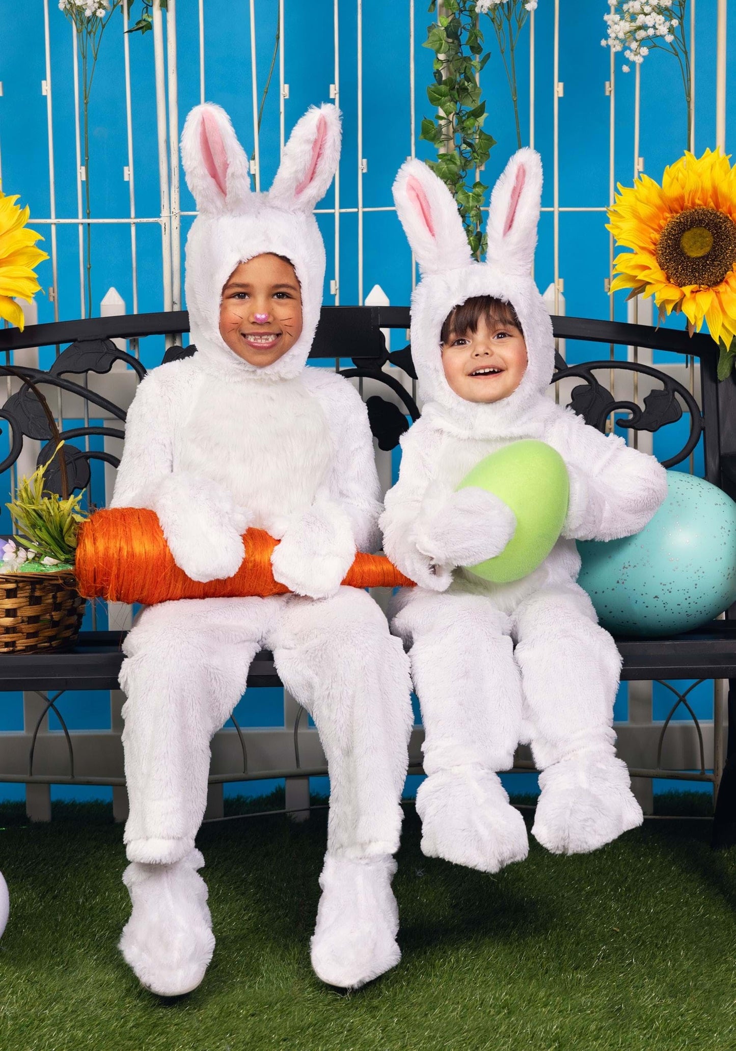 Enchanting Bunny Adventure Kids Costume Faux Fur Jumpsuit, Ears, Tail & More