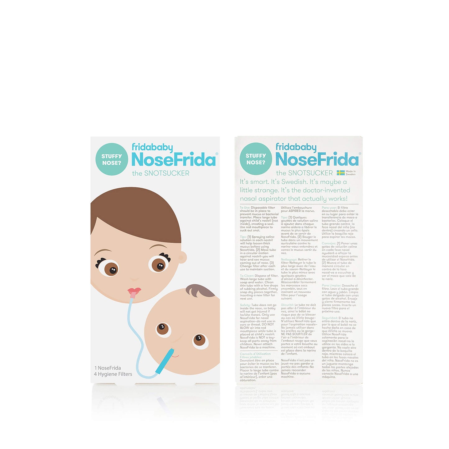 Frida Baby Cold And Flu Relief Bundle, Includes The Nosefrida Nasal Aspirator, Hygeine Filter, Saline Nasal Spray, Baby Vapor Ru