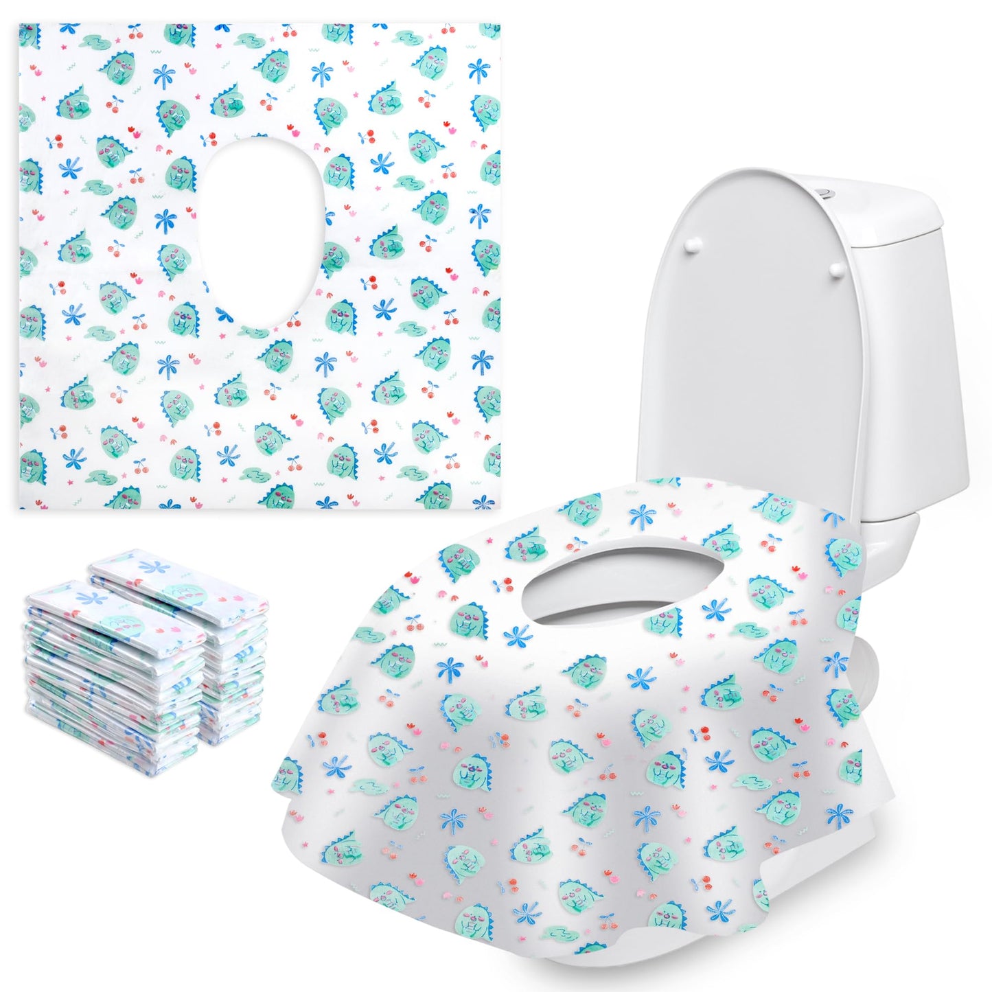 Toilet Seat Covers Disposable, 21 Pack Extra Large Disposable Toilet Seat Cover for Kids Adults, Individually Wrapped Travel Ess