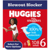 Huggies Size 6 Diapers, Little Snugglers Baby Diapers, Size 6 (35+ Lbs), 108 Count (2 Packs Of 54), Packaging May Vary