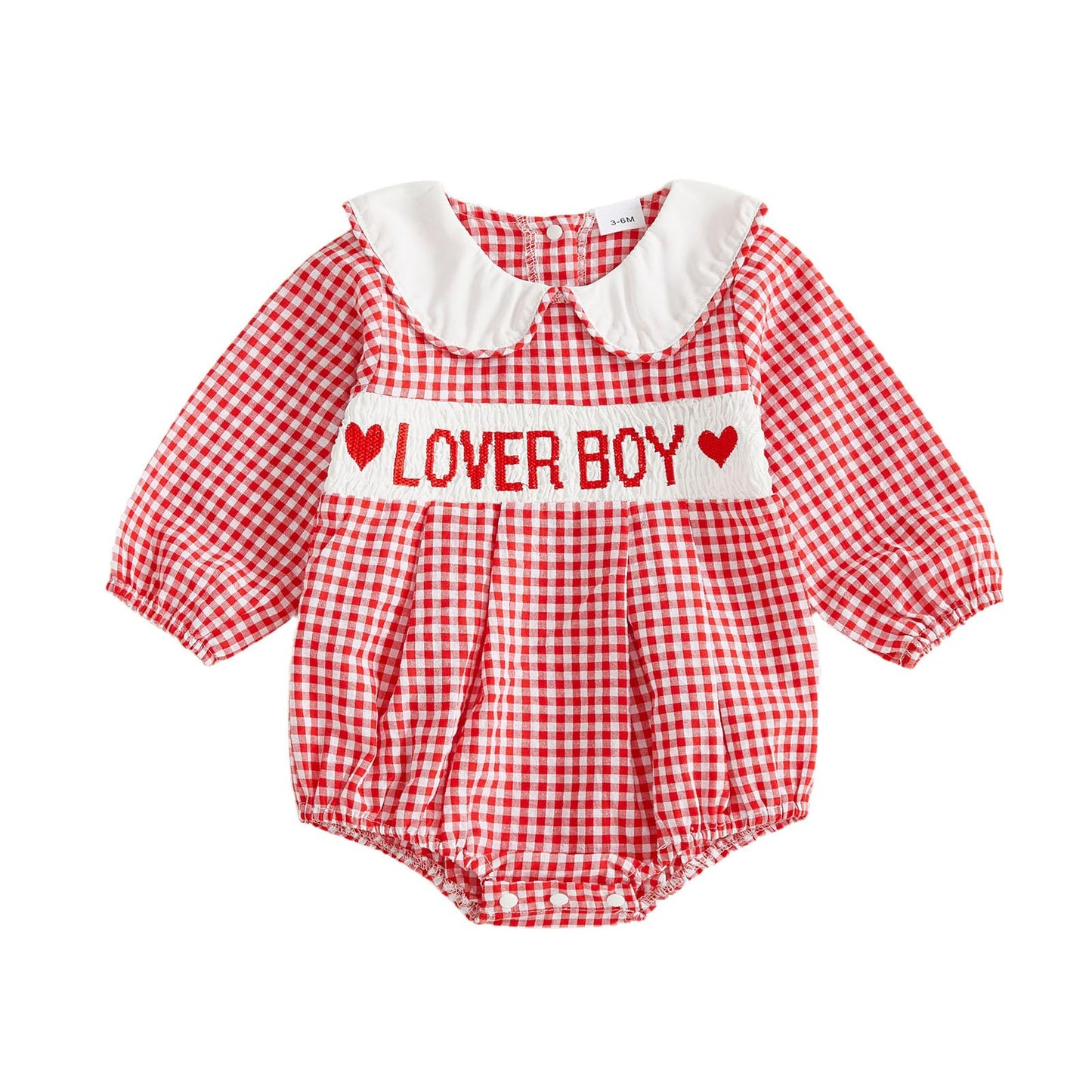 Socutebabe My First Valentines Baby Girl Outfit Newborn Smocked Bubble Romper Be Mine Long Sleeve Bodysuit Lover Boy Clothes (lo