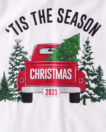 The Children'S Place Baby Toddler 2 Piece Family Matching, Holiday Pajama Sets, Fleece, Christmas Truck, 12-18 Months