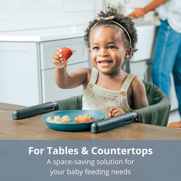 Chicco Fastlock Hook-On High Chair, Portable High Chair For Babies And Toddlers, Sets Up In Seconds | Black/Black