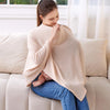 Knit Nursing Cover For Baby Breastfeeding, Breathable And Soft, Wide Neck With Stretch For Easy View (Cream)