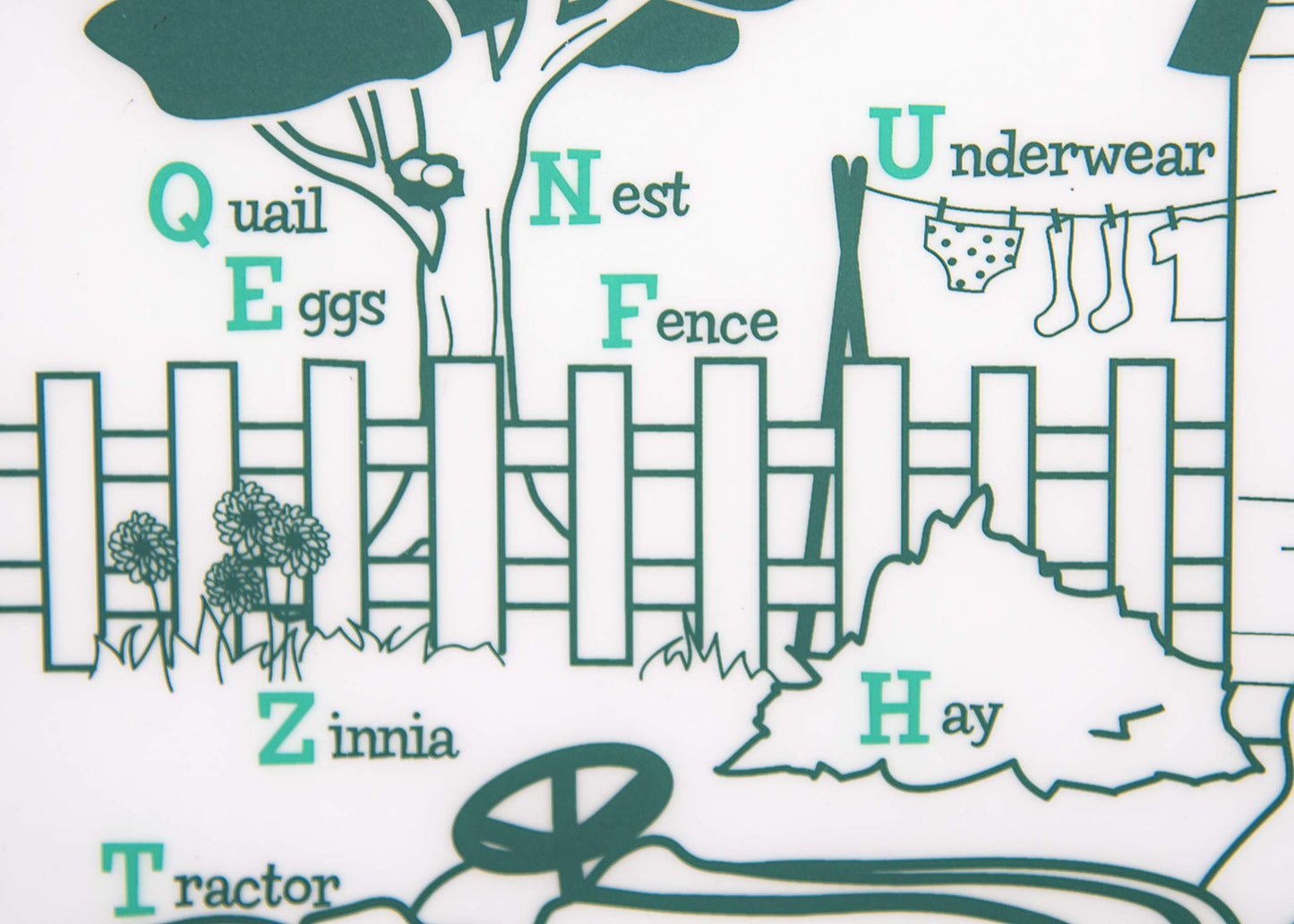 Modern-Twist Mark-Mat Set 100% Food-Grade Silicone, Waterproof And Reusable Color Sheet & 3 Dry Erase Markers For Kids - Farm Bu