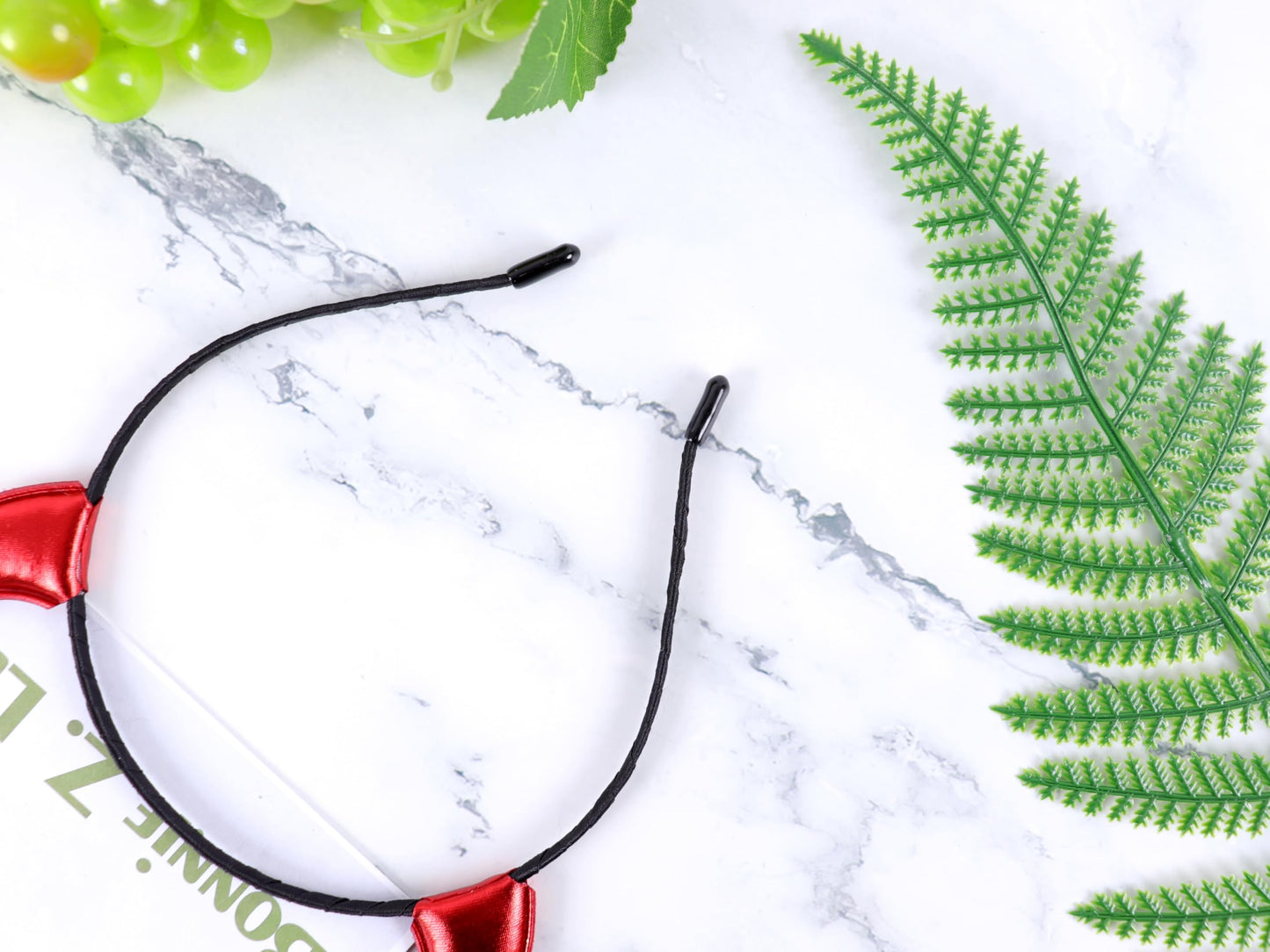 Bonnie Z. Leonardo Glossy Devil Horns Headband Red