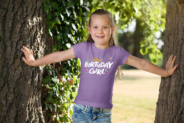 Birthday Girl Shirt Crown 1St First 2Nd Two 3Rd 4Th 5Th Toddler Birthday Outfit (Purple, 5 Years)