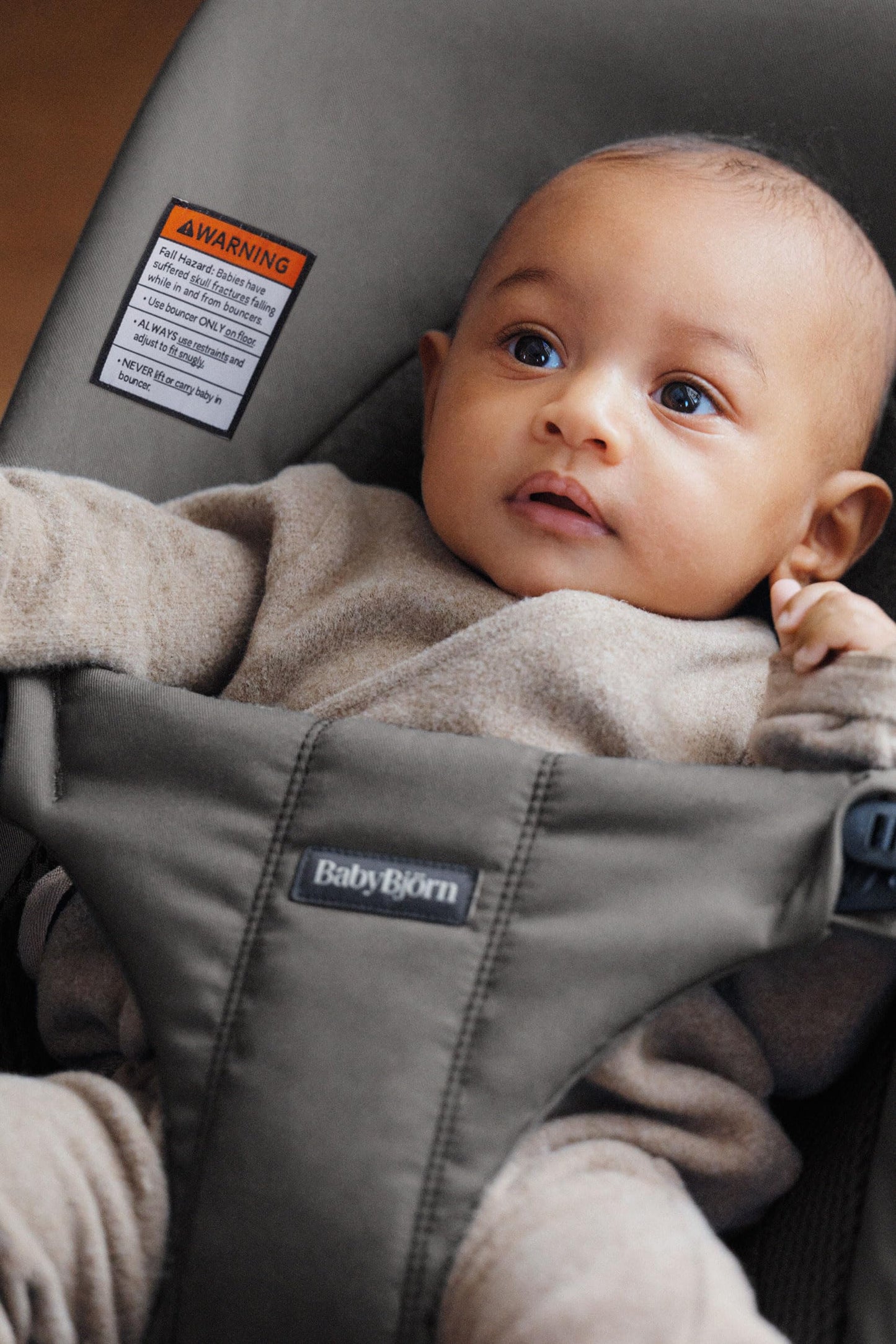 Babybjrn Bouncer Balance Soft, Dark Gray, Woven/Jersey, Tri-Fabric | 2-In-1 Adjustable Baby Bouncer Seat And Toddler Chair, Newb