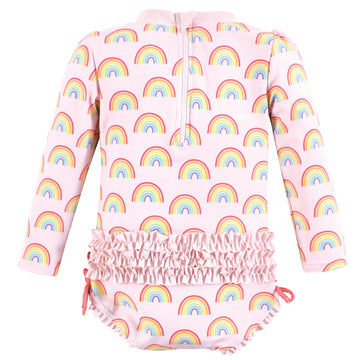 Hudson Baby Baby Girl'S Toddler Swimsuit, Classic Rainbow