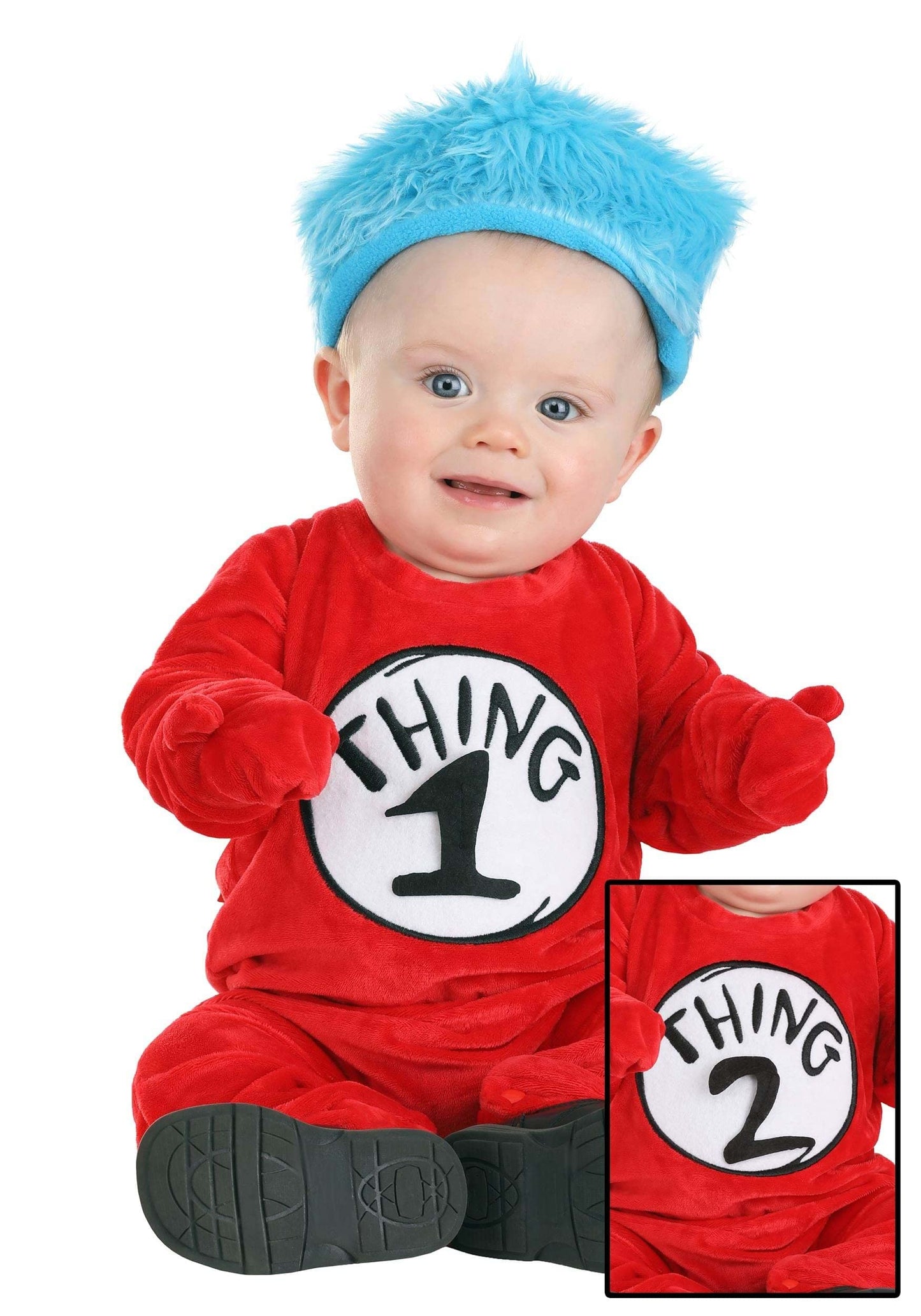 Elope Dr. Seuss Thing 1 & Thing 2 Infant Onesie Costume 3/6 Months