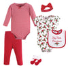 Hudson Baby Unisex Baby Cotton Layette Set, Holly, 6-9 Months