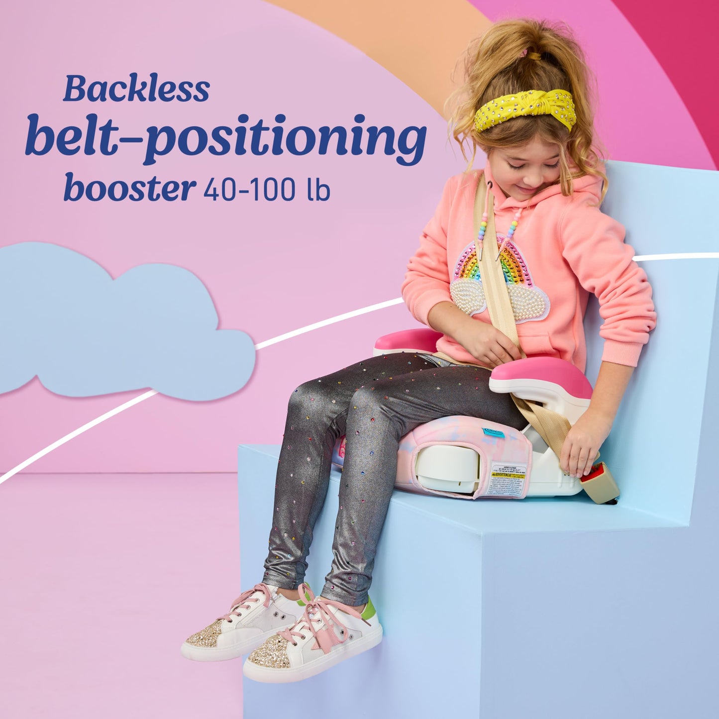 Graco Turbobooster 2.0 Backless Booster Car Seat, Barbie Paint, Travel Booster Seat For Children Ages 4-10, Weight 40-100 Pounds