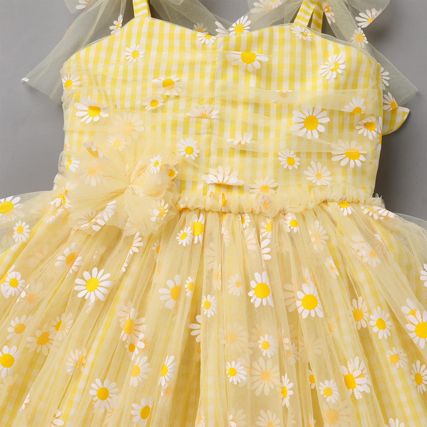 Idopip Baby Girls Daisy Flower Tutu Dress Summer Sleeveless Backless Princess Birthday Party Dresses Toddler Girl First Communio
