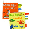 Infantino Dr. Seuss Soft Activity Books, One Fish Two Fish Red Fish Blue Fish & Green Eggs and Ham, Baby Cloth Books with Colorf